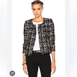 Iro nalokie houndstooth tweed blazer
